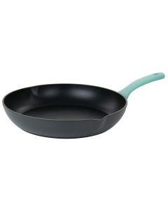 Oster Rigby 9.5 Inch Aluminum Nonstick Frying Pan in Blue with Pouring Spouts