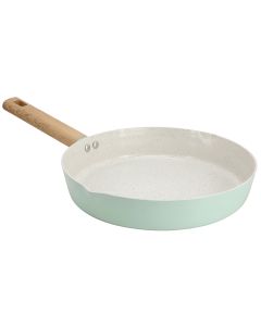 Gibson Home Marbleton Ceramic Nonstick Alumium 11 Inch Frying Pan in Mint