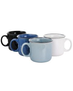 Mr. Coffee Mr. Colebrook Speckled Stoneware 18oz 4 Piece Mug Set in Assorted Colors