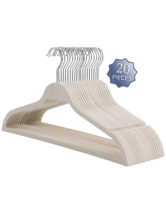 Elama Home 20 Piece Biodegradable Coat Hangers in Wheat