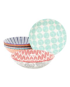 Elama Giovanna 6 Piece Assorted Porcelain Bowl Set