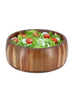 MegaChef 9.75 Inch Acacia Wood Salad Bowl