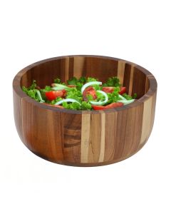 MegaChef 10.5 Inch Large Acacia Wood Salad Bowl