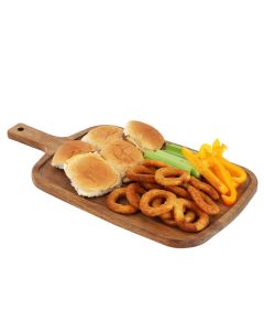 MegaChef 14 Inch Acacia Wood Rectangle Serving Board with Handle