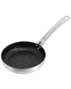 Korkmaz Gastro 9 Inch Proline Professional Series Tava and Frypan in Brushed Silver