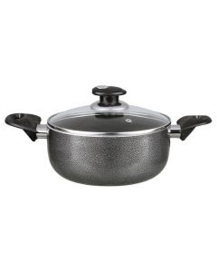 Brentwood 3 Qt. Round Aluminum Dutch Oven in Gray