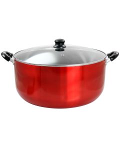 Better Chef for Professional Results 24 Quart Heavy Gauge Aluminum Dutch Oven in Red