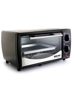 Better Chef 9 Liter Toaster Oven Broiler- Black With Stainless Steel Front