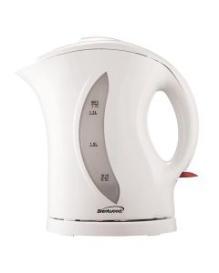 Brentwood 1.7 Liter Cordless Plastic Tea Kettle in White